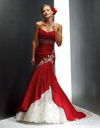 Купить красные и алые свадебные платья - фото, цены. Каталог свадебных пла