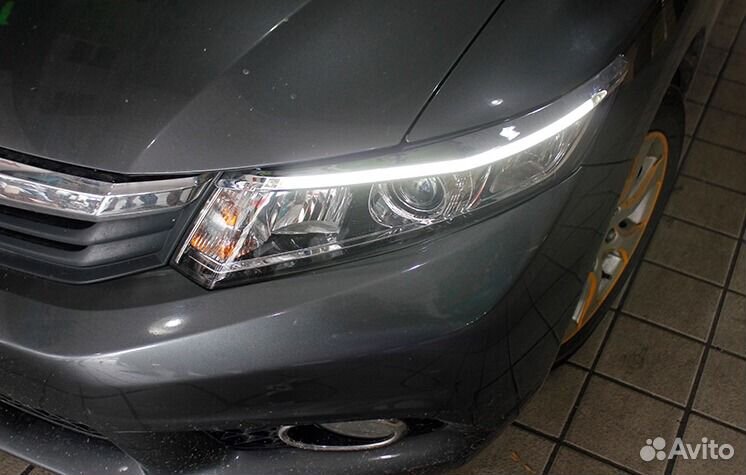 Светодиодные реснички на фары Honda Civic