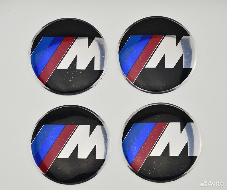 Наклейки на заглушки литых дисков BMW M