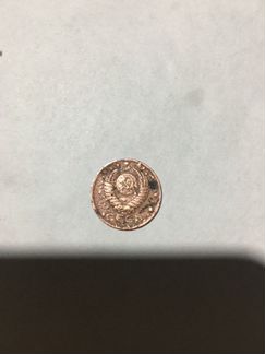 Монета 1 копейка 1961 года (медь), брак