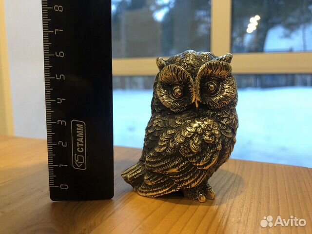 Фигурка. Статуэтка «Сова». Бронза
