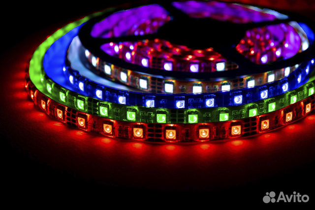 Светодиодная лента 12V красная зеленая синяя