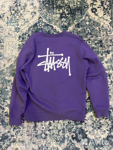 purple stussy sweatshirt