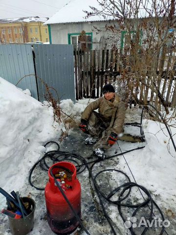 Отогрев водопровода, отопления, канализации засора