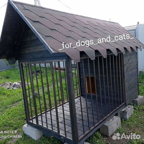Будка-вольер. Будка для собаки. Вольер