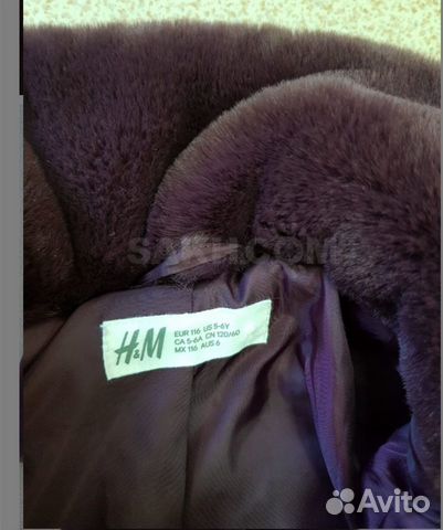 Пальто меховое детское H&M
