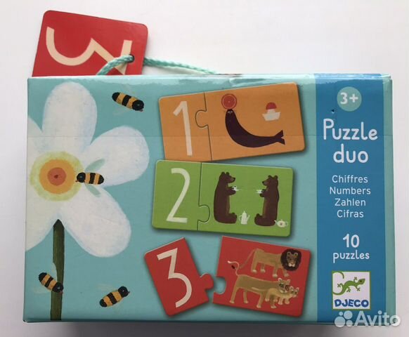 Djeco пазлы Пары-цифры