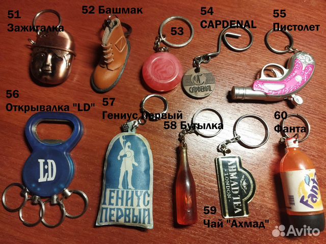 Брелки / Брелоки (№ 1-100) в Москве, цена 50 руб. | Объявления о ...