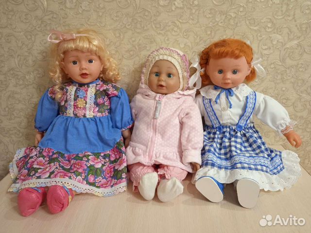 Большие винтажные куклы 75 см