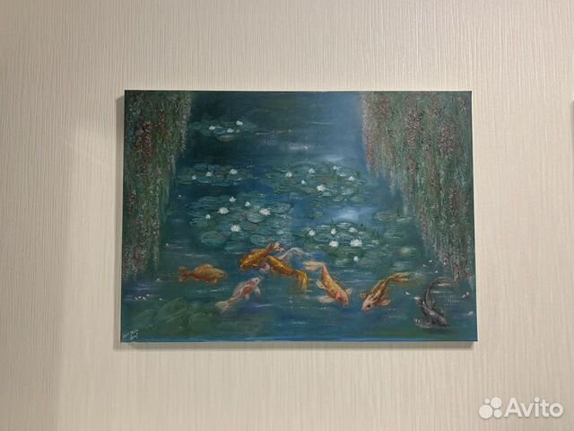 Рыбки «Кои», масло, 50*70