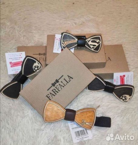 Деревянная бабочка галстук