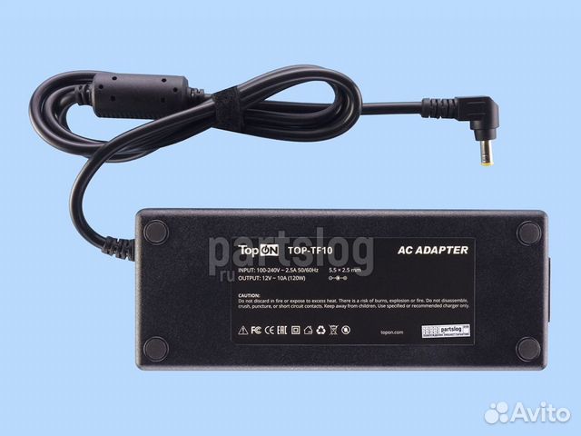 Блок питания для монитора 12V 10A 5.5x2.5mm 120W T