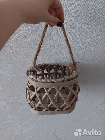 Декоративная плетёная корзина