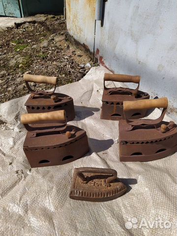 Утюги старинные на углях чугун