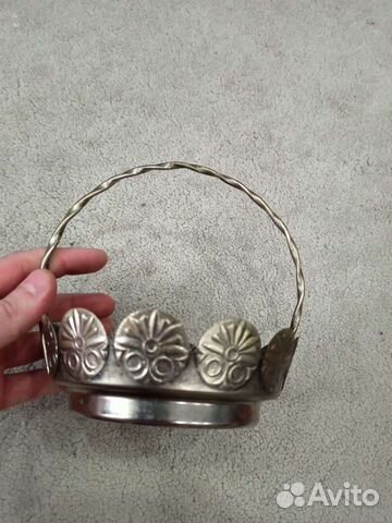 Подставка конфетница мельхиор СССР