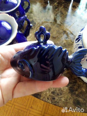 Икорница рыбка гжель