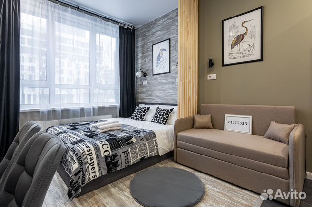 

Квартира-студия, 20 м², 2 кровати