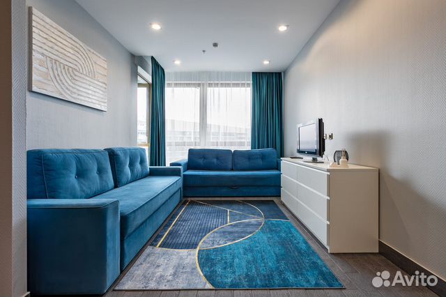 

1-к. квартира в апарт-отеле, 47 м², 3 кровати