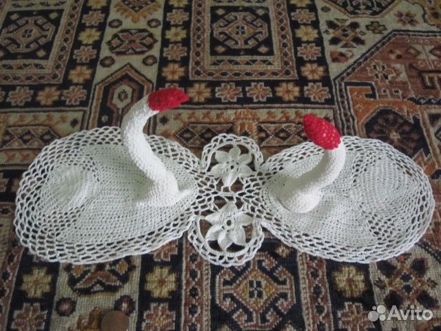 Пара лебедей вязанье