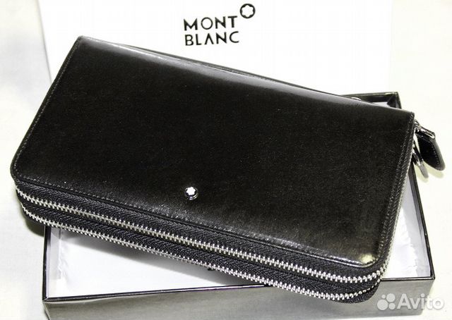 Мужской кожаный клатч Montblanc люкс black new 2X Мужской кожаный клатч Montblanc люкс black new 2X