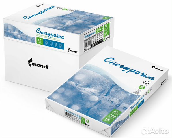 Бумага для офисной техники Снегурочка А4, пачка