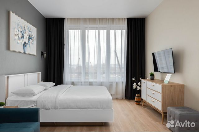

Квартира-студия, 35 м², 2 кровати