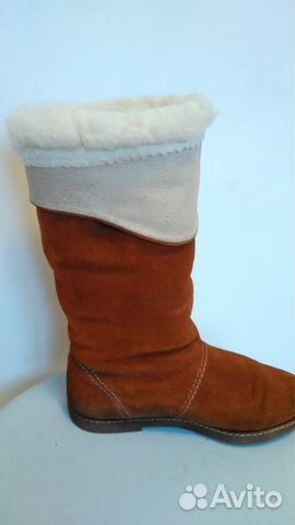 Сапоги зима рыжие замшевые без замка Сапоги зима рыжие замшевые без замка