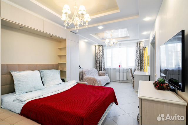 

1-к. квартира, 44 м², 2 кровати