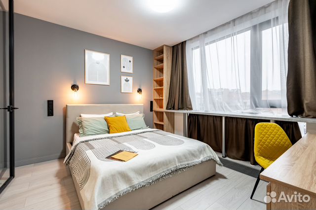 

Квартира-студия, 42 м², 2 кровати