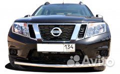 Защита переднего бампера Nissan Terrano одинараня Защита переднего бампера Nissan Terrano одинараня
