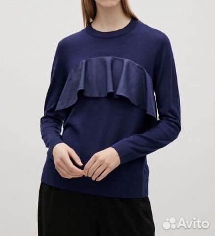 Кофта синяя с воланом Cos новая Кофта синяя с воланом Cos новая