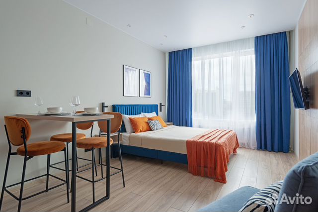 

Квартира-студия, 27 м², 2 кровати