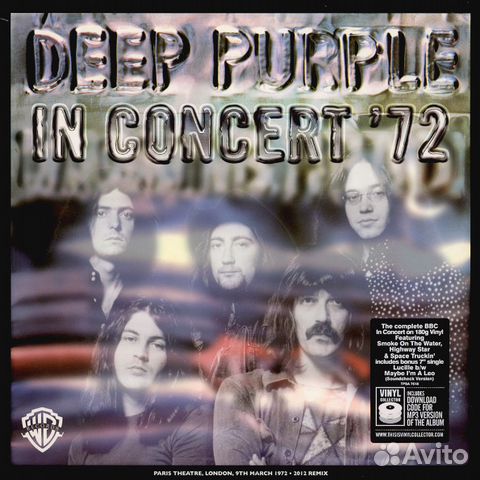 Deep Purple-In Concert 1972 2 Lp+7