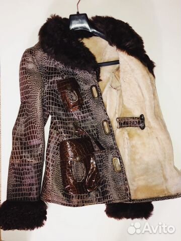 Дубленка женская, нат. кожа/шерсть, размер 42-44