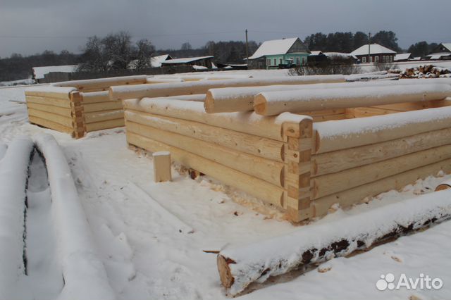 Сруб бани/дома 4х5м +2 вынос под открытую веранду Сруб бани/дома 4х5м +2 вынос под открытую веранду