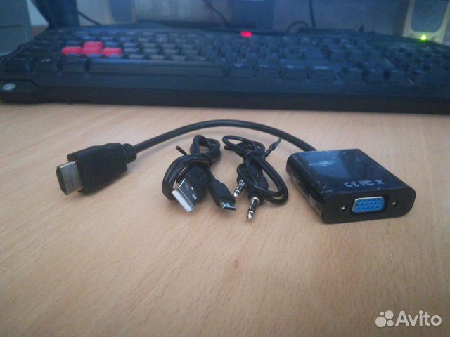 Hdmi vga переходник с доп. питанием и аудио