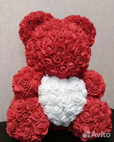 Мишки С сердцем из роз Мишки С сердцем из роз