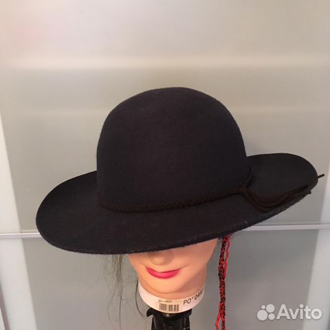 Шляпа синяя шерсть