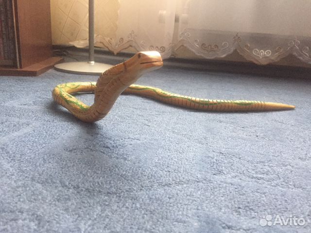 Змея деревянная,подвижная