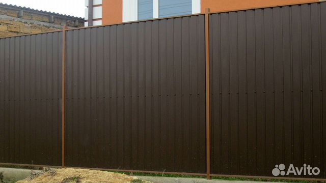 Забор из профнастила зс-032 Забор из профнастила зс-032