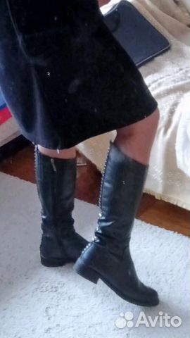 Сапоги демисезонные нат.кожа, Италия, р. 40