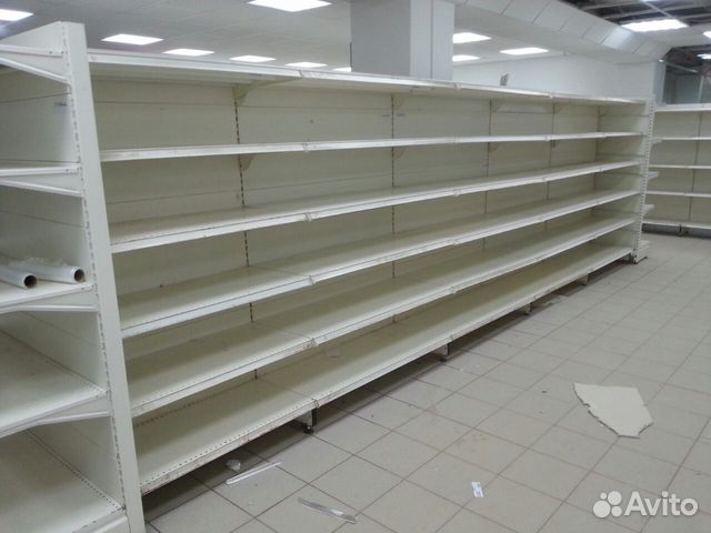 Торговые белые стеллажи бу