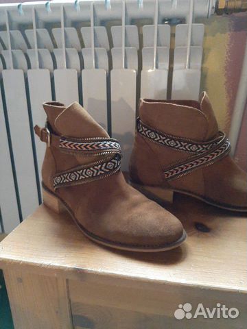 Полусапожки из замши