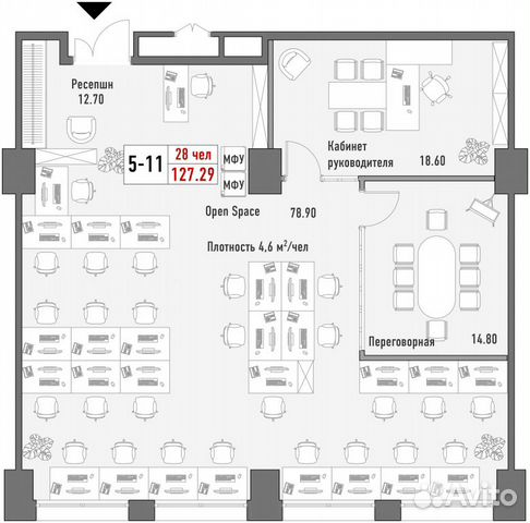 Продам офисное помещение, 127.29 м² Продам офисное помещение, 127.29 м²