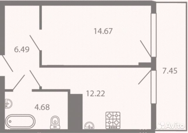 1-к квартира, 45.5 м², 3/18 эт. 1-к квартира, 45.5 м², 3/18 эт.