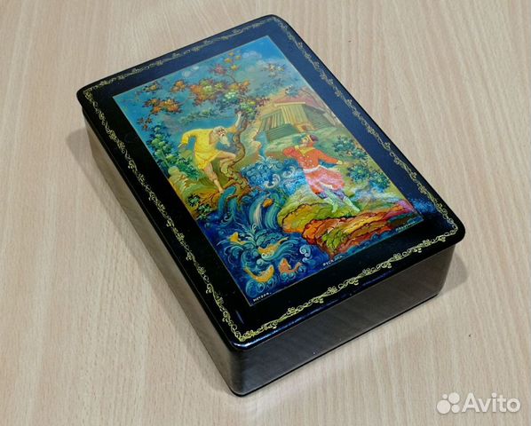 Шкатулка лаковая Мстера Русалка авт. Лабутина СССР Шкатулка лаковая Мстера Русалка авт. Лабутина СССР