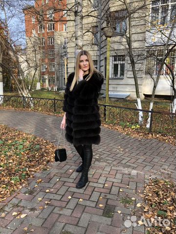 Шуба песец новая