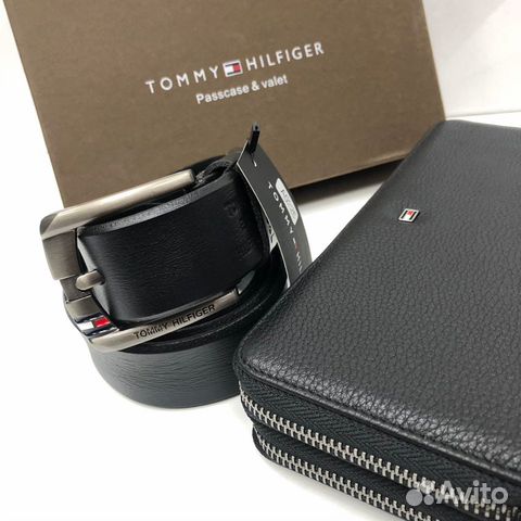 Подарок для мужчин новый набор кожа Tommy Hilfiger Подарок для мужчин новый набор кожа Tommy Hilfiger