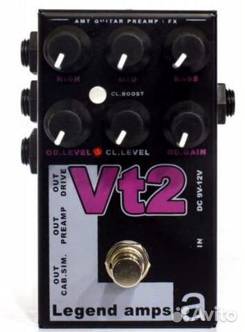 Новый гитарный предусилитель AMT VT-2. Доставка