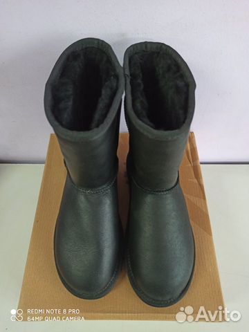 UGG Угги черные обливные классика новые
